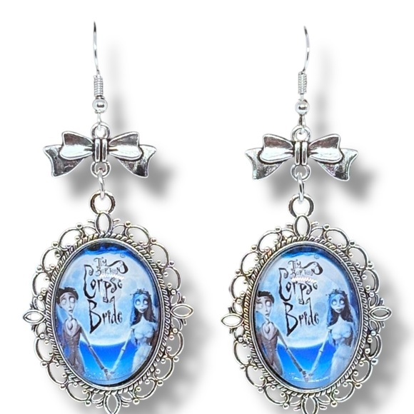 Corpse Bride Tim Burton’s Inspired Character Pendant 2 pairs Set of Earrings - Picture 7 of 7
